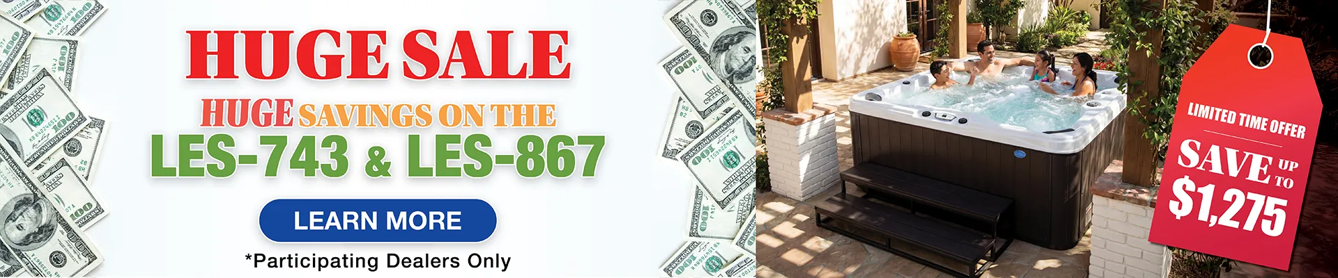 Calspas hot tub being used in a family setting - Indio